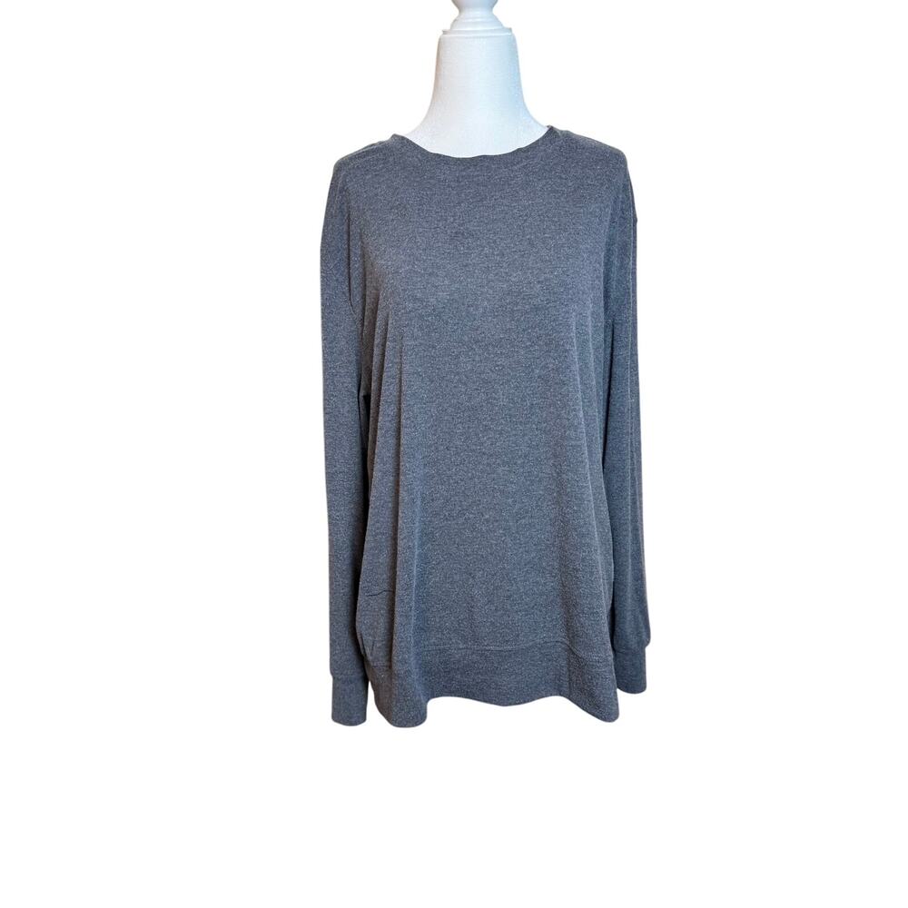 SENSERISE Women’s Size XL Gray Casual Layering Crewneck Long Sleeve
